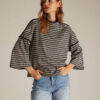 The Black Mock Neck Houndstooth Sweatshirt